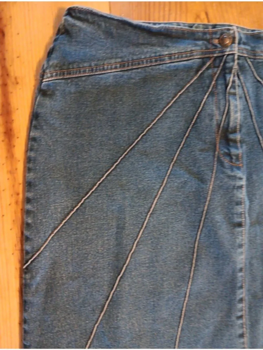 Vtg Y2K Faded Glory Denim Jean Skirt Women 14 A-line Pencil 1972 Special Edition